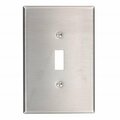 Ezgeneration 5.25 x 3.5 in. Oversized Stainless Steel Single-Gang 1-Toggle Wall Plate EZ738320